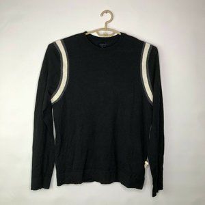 GoodMan Mens Black Merino Pullover Sweater Size L